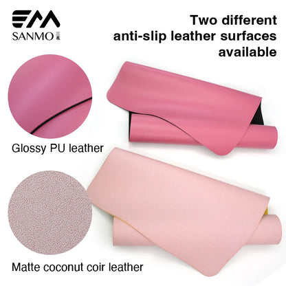 Pilates Wave Shaped Rubber Yoga Mat Wholesale Customized Logo Printing Non Slip Advanced Natural Pu Rubber Eco-friendly Leather