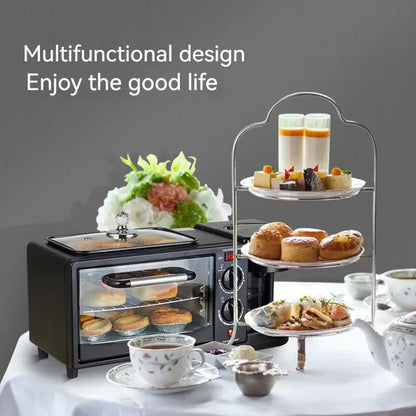 Global Hot Selling Frying Pan Oven Coffee Machine 3-in-1 Breakfast Machine for Baking Toast, Boiling Coffee, and Frying Eggs