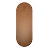 Carmine Lafite Red Non Slip Custom Print Round End Capsule Arch Oval Shape PU Rubber Yoga Mat With Laser Etched Alignment Logo