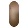Carmine Lafite Red Non Slip Custom Print Round End Capsule Arch Oval Shape PU Rubber Yoga Mat With Laser Etched Alignment Logo