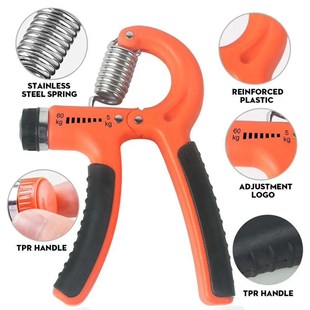 Professional Exercise Adjustable Resistance 11lbs-132lbs 5kg-60kg Portable Hand Grip Finger Strength Trainer SPORTVUE Durable