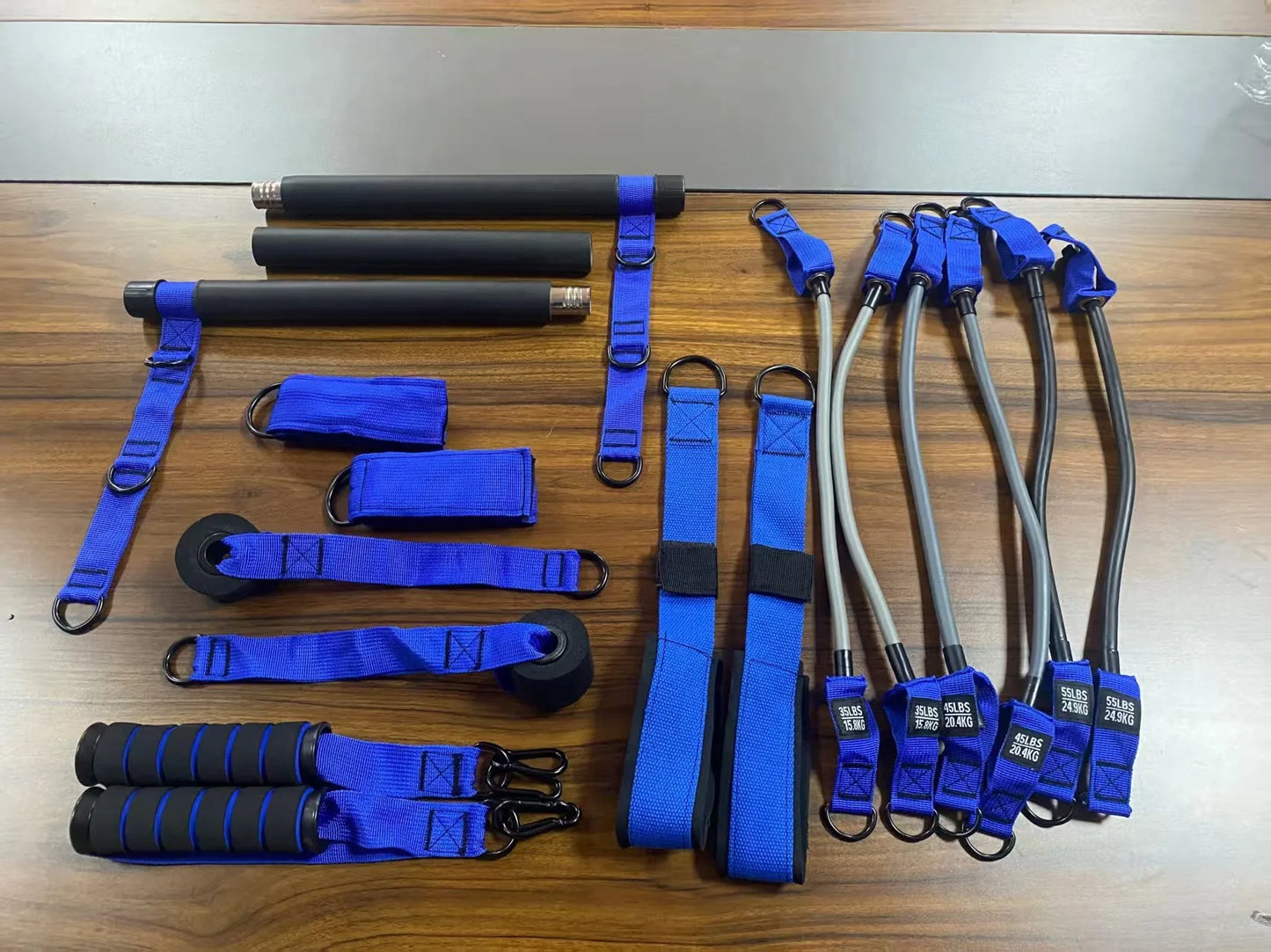 Cross Border 270 lb Full Pilates Bar Set Home Multi-function AIDS Yoga Tension Band Fitness bar