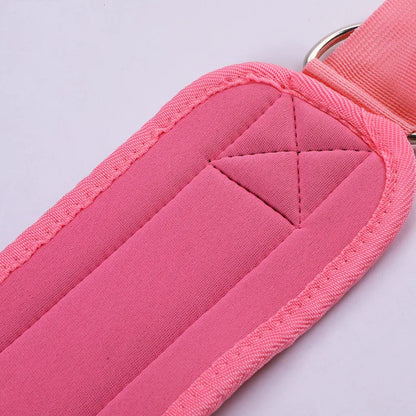 2024  High Quality Polyester Fabric Ankle D Ring Straps Neoprene Padded Gym Sport Resistance Cable Machine Strips