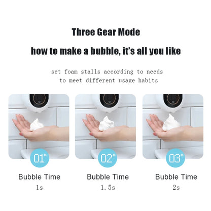 Automatic Rechargeable Electric Foam Soap Dispenser Wall Mount Auto Sensor Smart Touchless Soap Dispenser for Kitchen Bathroom