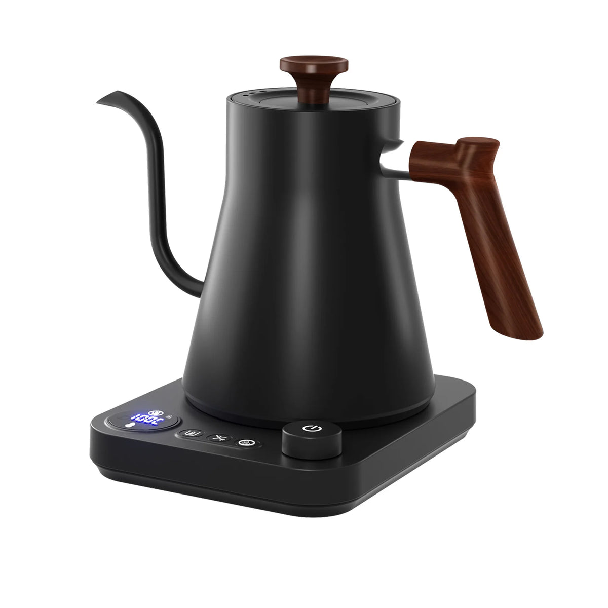 900Ml Goose Neck Stainless Steel Kettle Black Digital Smart Pour Over Coffee Tea Temperature Control Gooseneck Electric Kettle