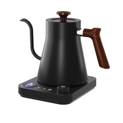 900Ml Goose Neck Stainless Steel Kettle Black Digital Smart Pour Over Coffee Tea Temperature Control Gooseneck Electric Kettle