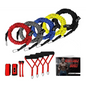 Latex 11 Pcs  Tube Resistance Bands Set  with Door Anchor Ankle Strap and Carrying Case