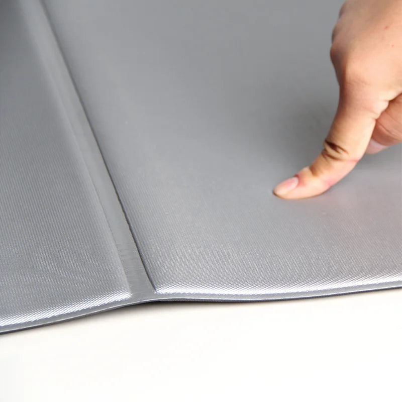 Ready to Ship Dropshiping Guli Fitness Foldable Eco-Friendly 8mm Thick PVC Yoga Mat for Pilates & Gym Use 120x60cm Silver Black