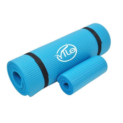 NBR Quilted Personalised Yoga Mat Outdoor with Carrying Strap Knee Pad Outdoor