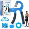 Portable Adjustable 5-Pack Hand Grip Strengthener Trainer Wrist Finger Stretcher Fitness Grip Ball Resistance Set for Wrist