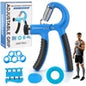 Portable Adjustable 5-Pack Hand Grip Strengthener Trainer Wrist Finger Stretcher Fitness Grip Ball Resistance Set for Wrist