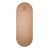 Carmine Lafite Red Non Slip Custom Print Round End Capsule Arch Oval Shape PU Rubber Yoga Mat With Laser Etched Alignment Logo