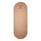 Carmine Lafite Red Non Slip Custom Print Round End Capsule Arch Oval Shape PU Rubber Yoga Mat With Laser Etched Alignment Logo