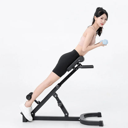 Foldable Steel Roman Chair for Sports & Entertainment Effective Waist and Hip Training Exercise Develops Muscles