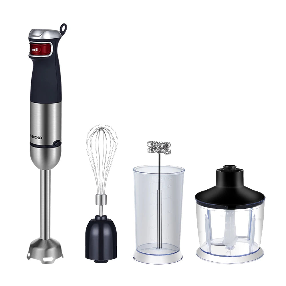 Multifunction 5 in 1 Electric Immersion Mixer Food Processor Chopper Portable Hand Mixer Mini Blender 1200W Ice Smoothie Maker