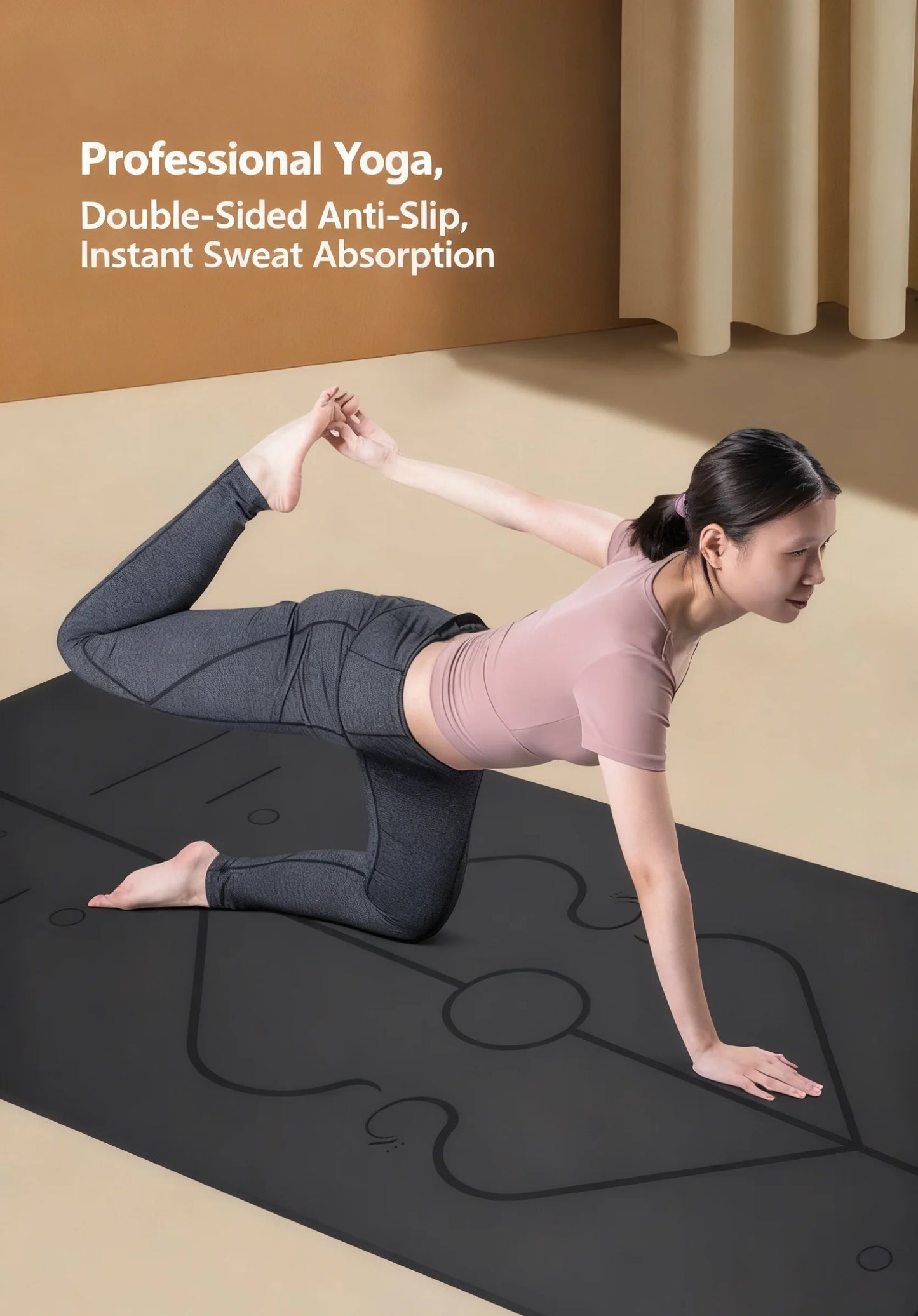 Custom Logo Printed SVANA Natural Rubber PU Eco-friendly 5mm 183cm Non-slip Travel Chocolate Yoga Mat Bag High Quality OEM ODM