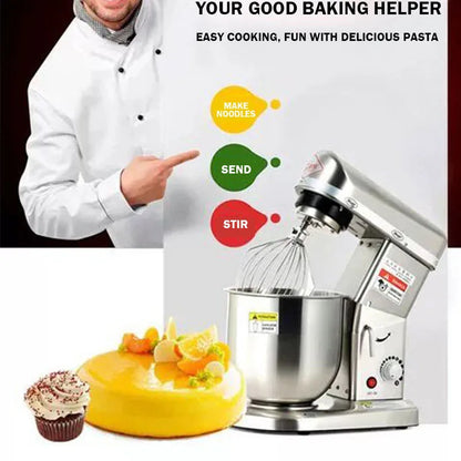 Electric Stand Food Mixer Stainless Steel Chef Machine 5L Bowl Cream Blender Knead Dough Machine Cake Bread Whisk Egg Beater