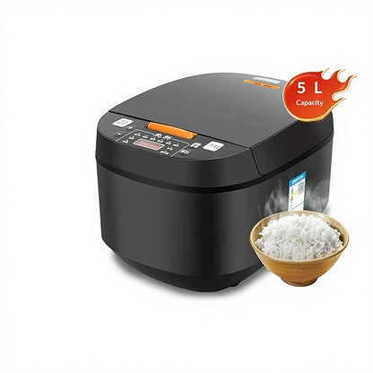 Factory Wholesale 5L Automatic Smart Digital Touch LCD Multi Non-Stick Silver Crest Household Electric Rice Cooker Fast Cooking