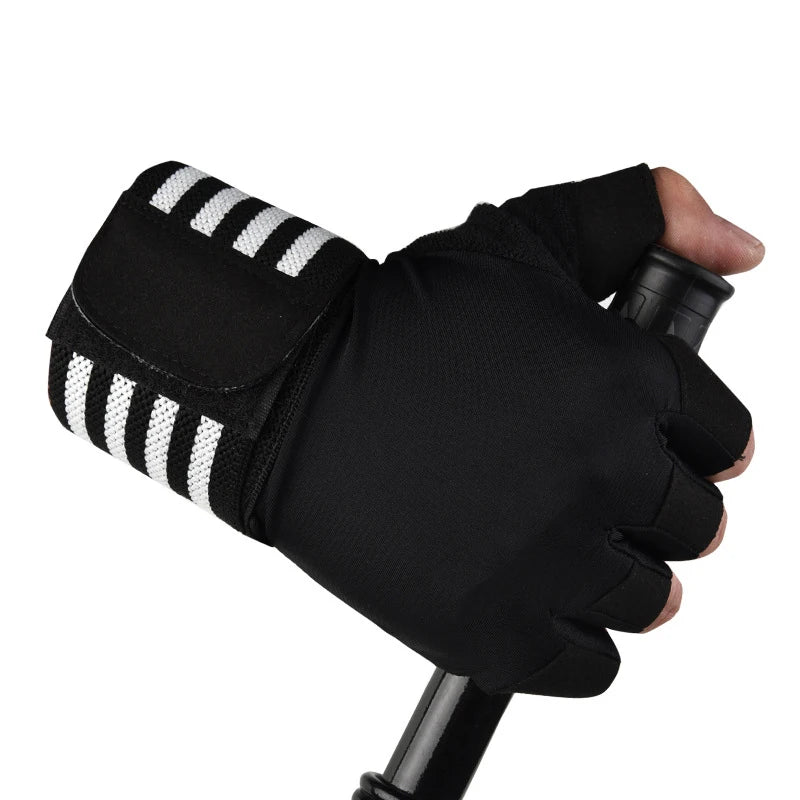 2026 Custom Logo Coexistence Polyester Half Finger Sports Bodybuilding Training Cycling Gym Weight Lifting Fitness Workout