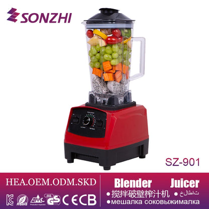 Big Sale Factory Price Commercial Blender Juicer with Stainless Steel Blades Hotel Use German Language Support High Quality