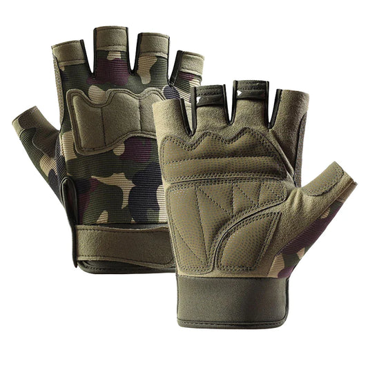 Custom Logo Half Finger Leather Unisex Outdoor Gym Gloves for Weightlifting Bodybuilding Fitness Workout