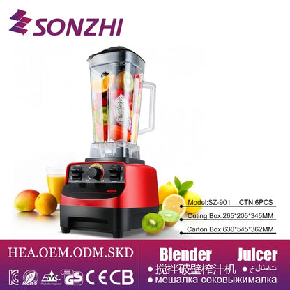 Big Sale Factory Price Commercial Blender Juicer with Stainless Steel Blades Hotel Use German Language Support High Quality