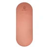 Carmine Lafite Red Non Slip Custom Print Round End Capsule Arch Oval Shape PU Rubber Yoga Mat With Laser Etched Alignment Logo