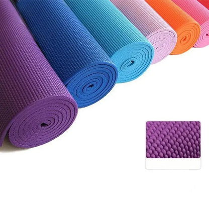 PVC Non Slip Eco-Friendly Waterproof Yoga Mats Universal 4mm Thick 183cm Length Custom Logo with Carrying Strap Wholesale