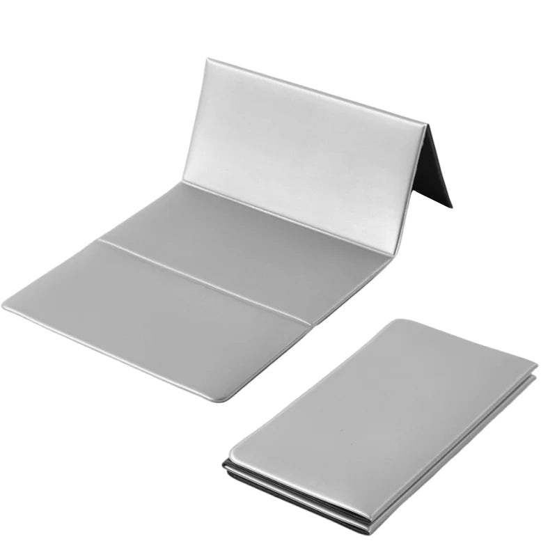 Ready to Ship Dropshiping Guli Fitness Foldable Eco-Friendly 8mm Thick PVC Yoga Mat for Pilates & Gym Use 120x60cm Silver Black
