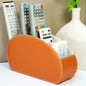 Custom Logo PU Leather Remote Control Storage Box 5 Compartments for Home Office Desktop Pen Holder Living Room Cosmetic Box