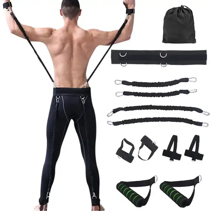 CHENGMO SPORTS Custom logo Boxing Training Resistant Bands Sets for Punches/Kicks, 160LBS Enhance Explosive Power/Speed/Agility