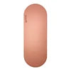 Carmine Lafite Red Non Slip Custom Print Round End Capsule Arch Oval Shape PU Rubber Yoga Mat With Laser Etched Alignment Logo