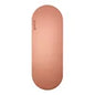 Carmine Lafite Red Non Slip Custom Print Round End Capsule Arch Oval Shape PU Rubber Yoga Mat With Laser Etched Alignment Logo