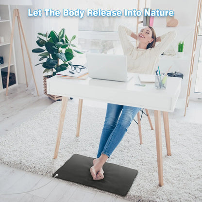 Grounding Yoga Mat Earthing Grounding Conductive Leather Yoga Mat Anti-static for Yoga, Home Office