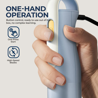 Stainless Steel Hand Mixer Single Rod Copper Motor Immersion Blender Anti-Splash Design for Soup Baby Food