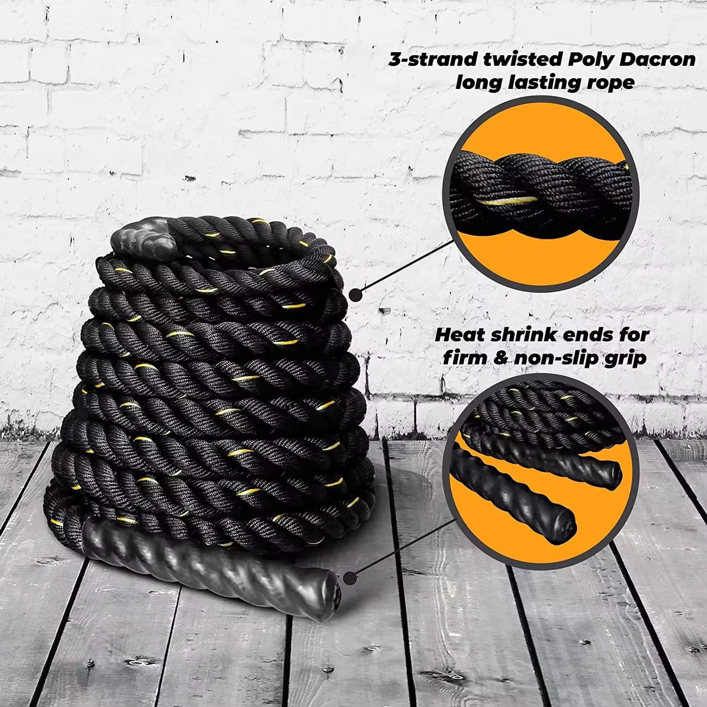 2.8m3m9m12m Heavy Duty Muscle Strength Training Ergonomic Custom Swing Fighting Jump Home Workout Fitness Battle Rope