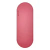 Carmine Lafite Red Non Slip Custom Print Round End Capsule Arch Oval Shape PU Rubber Yoga Mat With Laser Etched Alignment Logo