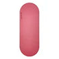 Carmine Lafite Red Non Slip Custom Print Round End Capsule Arch Oval Shape PU Rubber Yoga Mat With Laser Etched Alignment Logo
