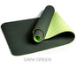 Non Slip Custom logo Print Double Layers Gym 6mm Tpe Yoga Mat