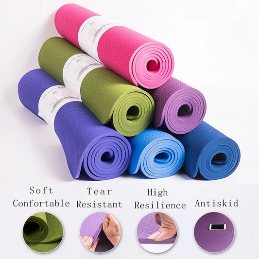 High quality 6mm thick yoga mat printed non-slip supplier