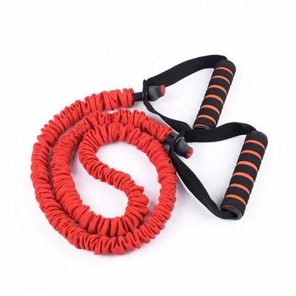 Win.max Premium Latex Exercise Band Natural Resistance Heavy Duty 15-30 Lbs Fabric Covered Tube Handle Fitness Exercises ABS