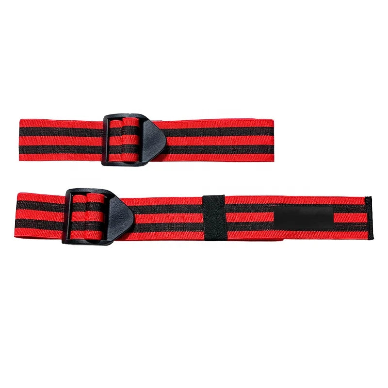 Blood Flow Restriction Bands with Buckle Fasteners (Polyester Fabric) for Muscle Building and Pump Training BFR Cuffs