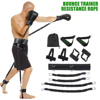 CHENGMO SPORTS Custom logo Boxing Training Resistant Bands Sets for Punches/Kicks, 160LBS Enhance Explosive Power/Speed/Agility