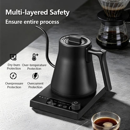 Smart Digital Electric Kettle 1000W Temperature Control Coffee Tea Stainless Steel 110V 220V Hot Water Kettle Household Kettle