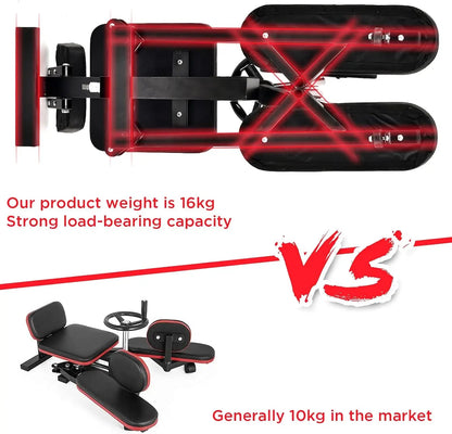 Ebest Heavy-Duty 330LBS Pro Foldable Leg Stretcher Home Gym Machine Stainless Steel Foam ABS PP CN Plug Improved Leg Flexibility