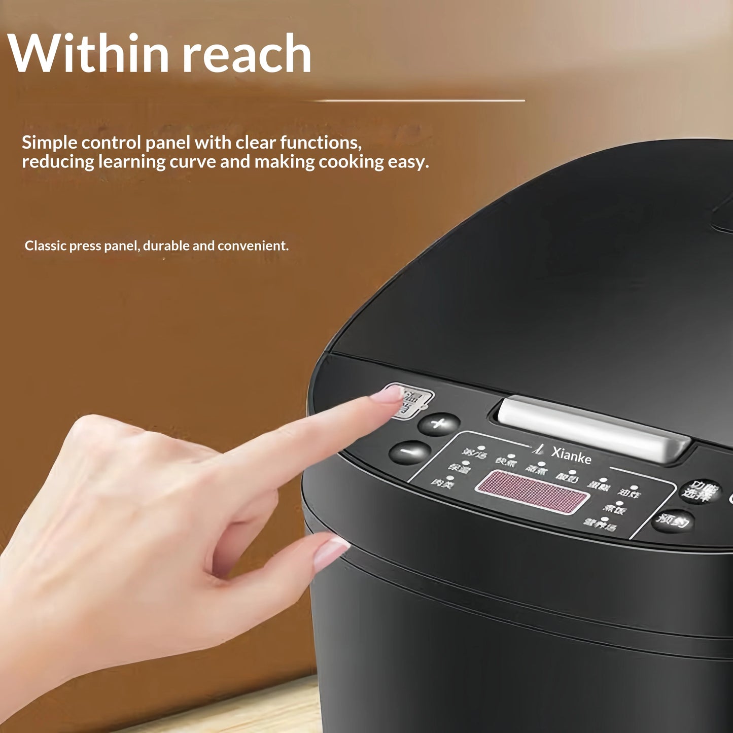 Factory Wholesale 5L Automatic Smart Digital Touch LCD Multi Non-Stick Silver Crest Household Electric Rice Cooker Fast Cooking