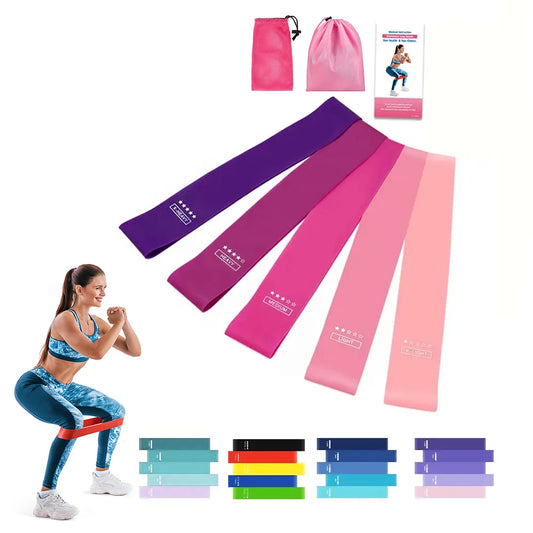 Wholesale Set of 5 Durable Hip Resistant TPE Tube Bands Gym Yoga Loop Exercise Fitness Elastic Resistance Bands Working Kit