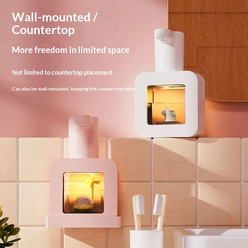Household Automatic Hand Sanitizer Foam Dispenser Wall-Mounted Induction Electric Soap Dispenser 200-300L Capacity