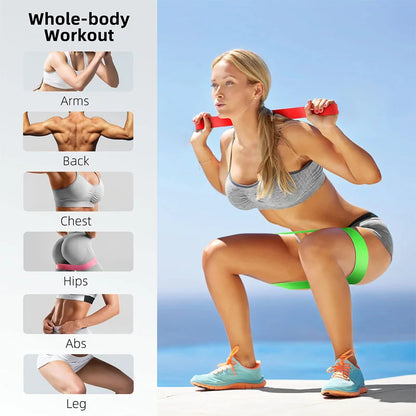 Wholesale Set of 5 Durable Hip Resistant TPE Tube Bands Gym Yoga Loop Exercise Fitness Elastic Resistance Bands Working Kit
