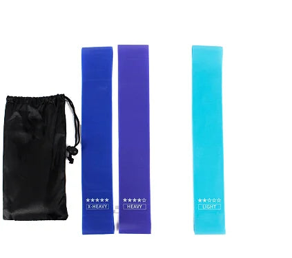 Natural Latex Rubber Elastic Exercise Bands Set for Home Workout Yoga Pilates Rehab Fitness Strength Booty Hip Workout